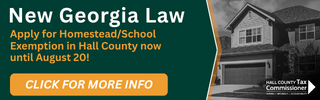 Apply for Hall County homestead and school tax exemption before August 20