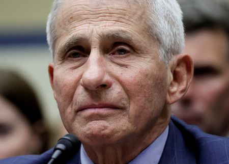 Dr. Anthony Fauci, former director of the National Institute of Allergy and Infectious Diseases and former chief medical adviser to President Biden, becomes emotional after being asked about threats to him and his family, as he testifies before a House Oversight and Reform Select Subcommittee hearing on the Coronavirus Pandemic, on Capitol Hill in Washington, U.S., June 3, 2024. REUTERS/Leah Millis
