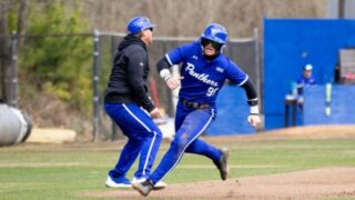 Kaleb Freeman playing baseball for Georgia State University