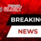 Graphic with 97.5 Glory FM logo and the words Breaking and News on parallelograms with a red design in the background