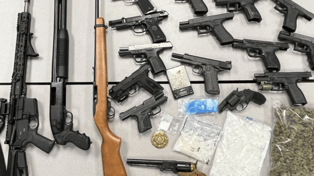 Some of the guns that were confiscated