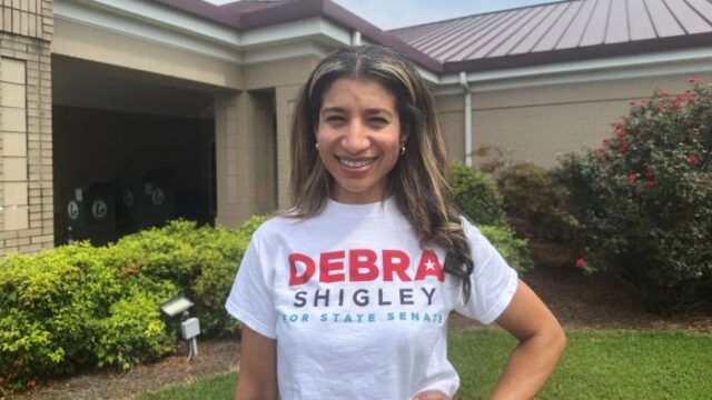 Shigley says her campaign is generating enthusiasm because it’s letting Democrats organize and “make their voices heard” in a moment when “folks have felt a lot of despair.” (SRN NEWS/AP photo)