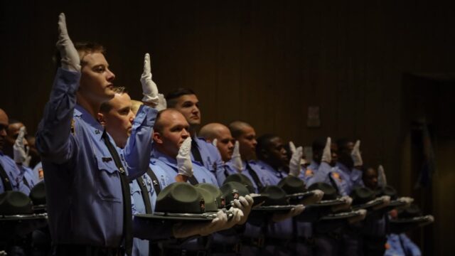 The 119th Trooper School graduated at the Georgia Public Safety Training Center after 34 weeks of training. (Ga. Dept. of Public Safety photo)
