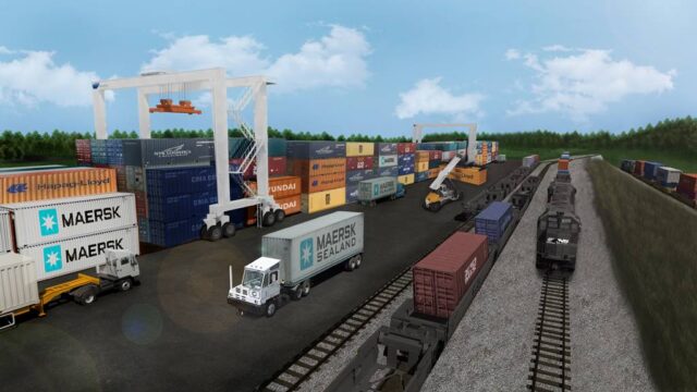 Hall County Inland Port (Artist rendering) (Courtesy Georgia Ports Authority)