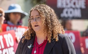 Rosenberg is an animal rights activist with the group Direct Action Everywhere, or DxE, which is known for animal rescues and protests that often garner national attention. Perdue Farms is one of the largest poultry producers in the country and supplies such major grocery chains. (SRN NEWS/AP photo)