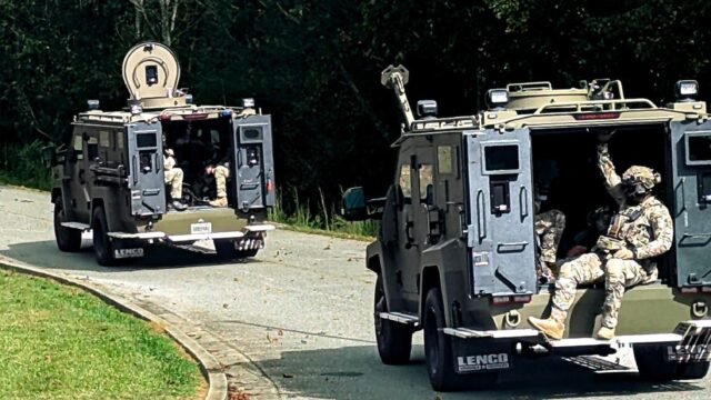 Law enforcement officers from several agencies fanned out across Stephens County to conduct the raids. (Courtesy Stephens Co. Sheriff's Office)