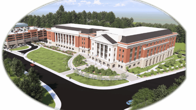 Rendering of proposed Hall County Judicial Complex. A spokeswoman for the county said Friday, however, that this is subject to change.