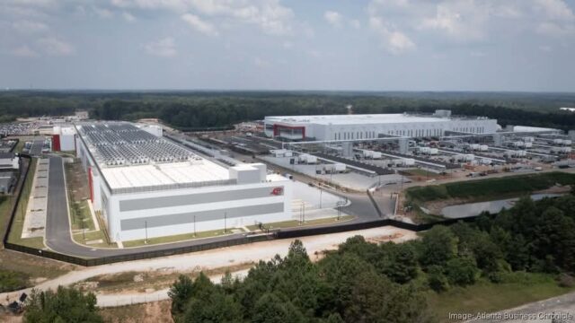 Artist rendering of proposed South Hall data center. (Source: Hall Co. government)