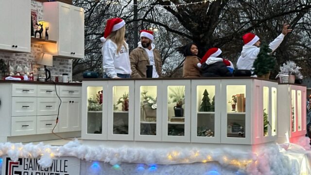 Christmas On Green Street First-Place winner. Gainesville Cabinet Company Courtesy Explore Gainesville)