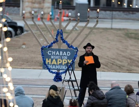 2024 menorah lighting in Flowery Branch. (Photo courtesy Chabad of Hall County)