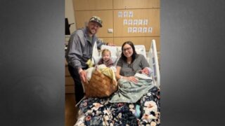 Picture of the first baby born at NGMC Gainesville in 2026.