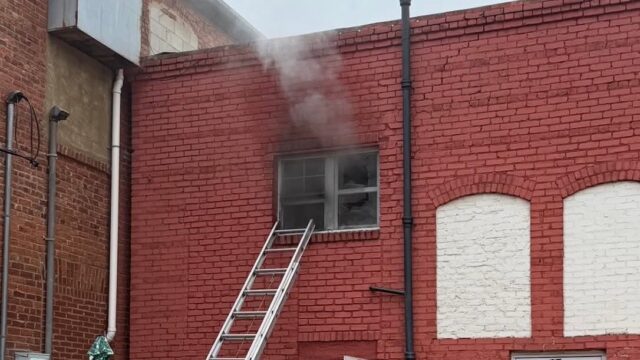 No one was seriously injured in the fire. (Commerce Fire Dept. photo)