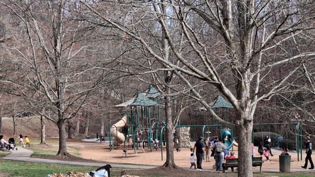 Wilshire Trails Park playground Sunday afternoon. (Photo by Ken Stanford)