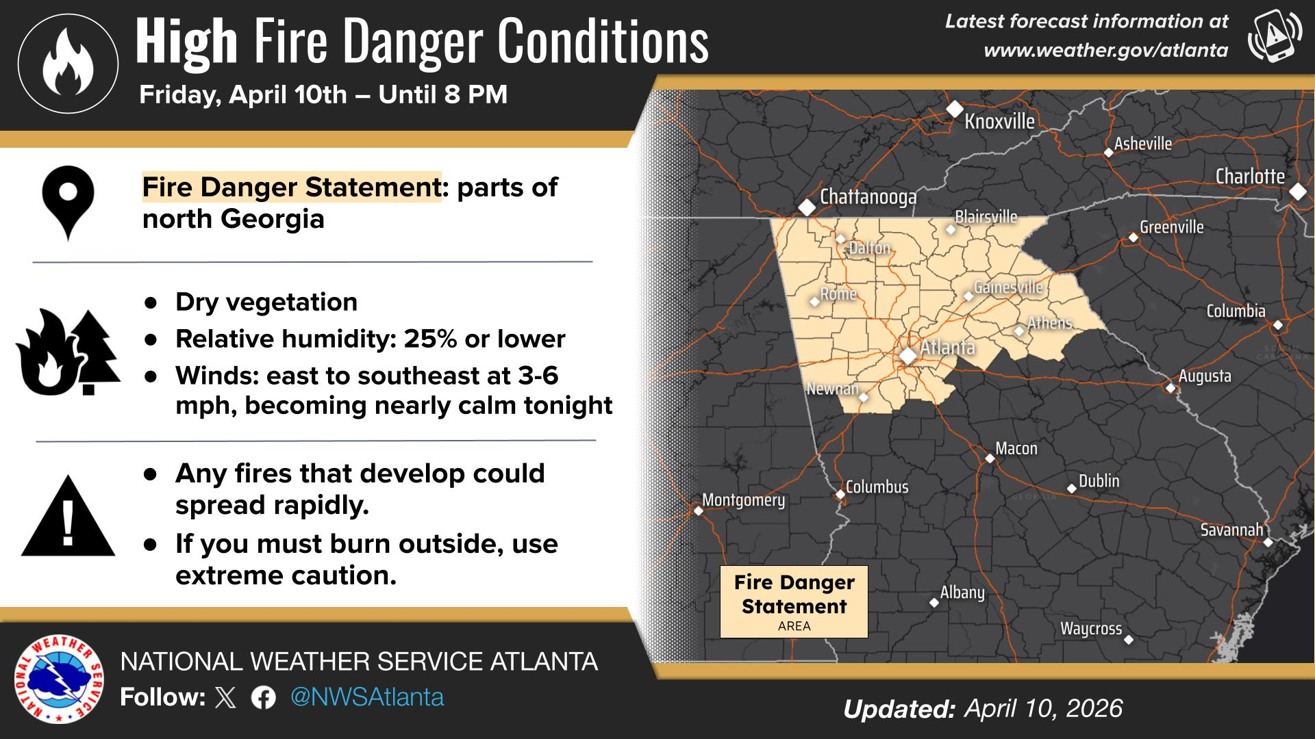 High Fire Danger Day; nearly 50% of state now 'extremely' dry