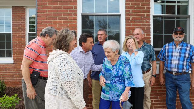 Barbara Hamby, center, fourth from right, attended the school in her youth.

(Forsyth Co. Government photo)