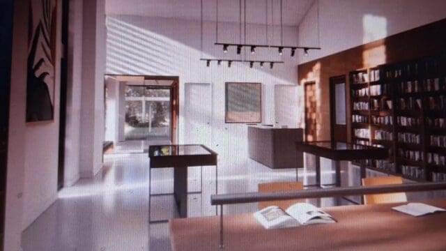 The interior of the Episcopal Church Archives, as seen in a design rendering, will include a new reading room for the church’s archival materials. (Photo: The Episcopal Church)
