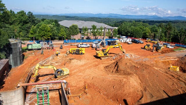 Work is well underway on the new facility (UNG photo)