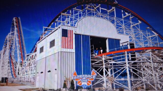 It's unclear which of Six Flags park will be the coaster's new home.   (sixflags.com)