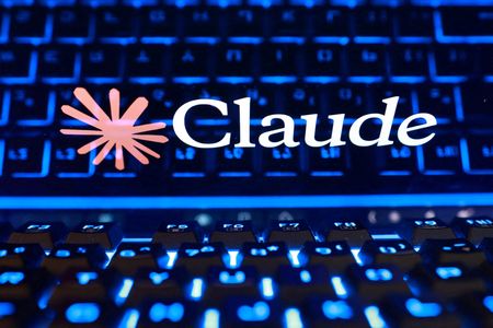 FILE PHOTO: Claude logo and a keyboard in this illustration taken October 19, 2026. REUTERS/Dado Ruvic/Illustration/File Photo